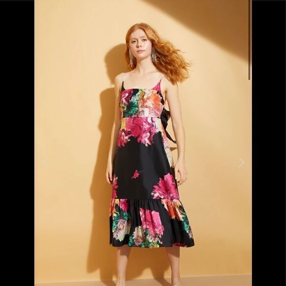 Anthropologie x Hope for Flowers by Tracy Reese Abstract Tie-Back Dress size 1X